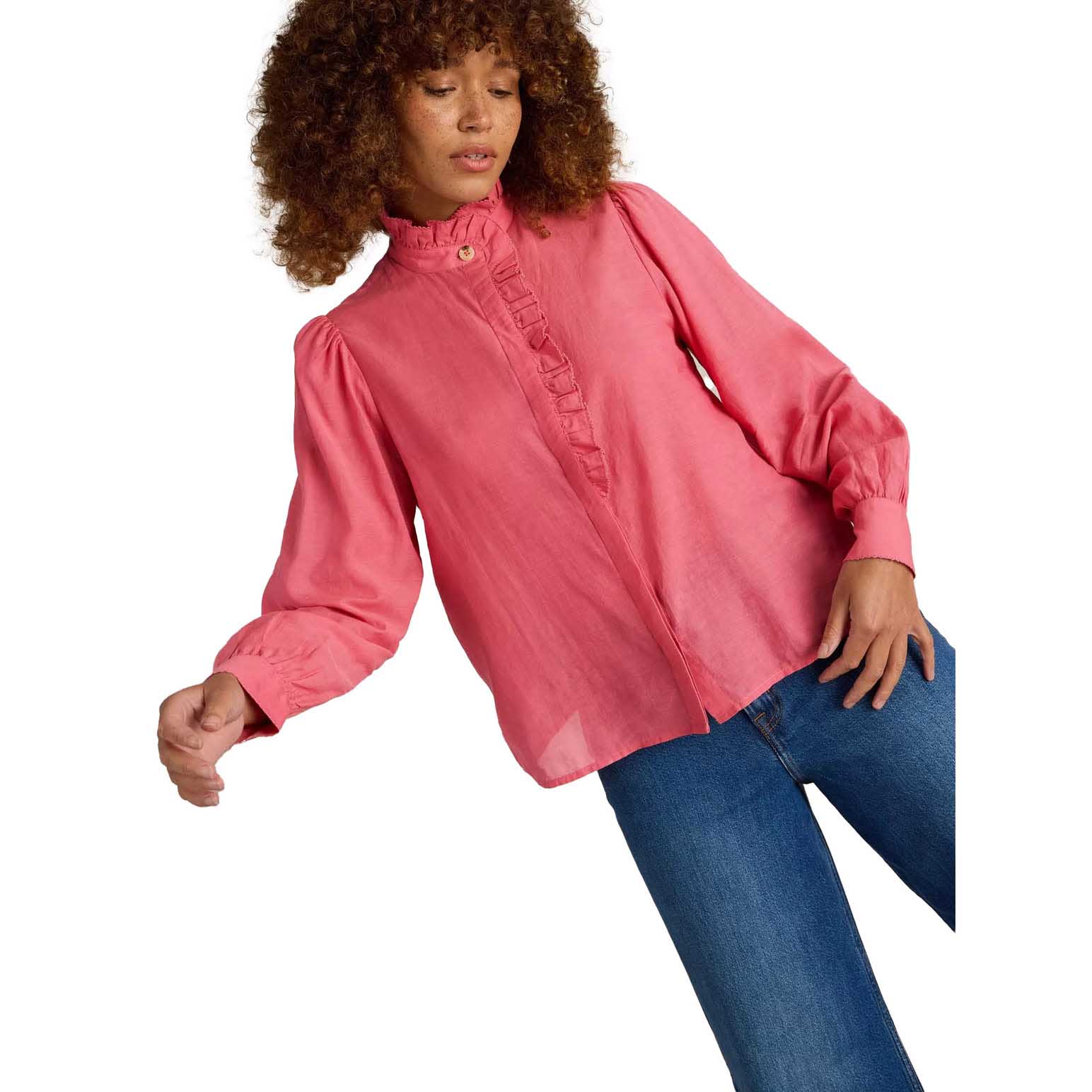 White Stuff Pauline Frill Neck Top